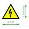 2x1.746 inch 100PCS High Voltage Warning Labels Caution Risk Shock