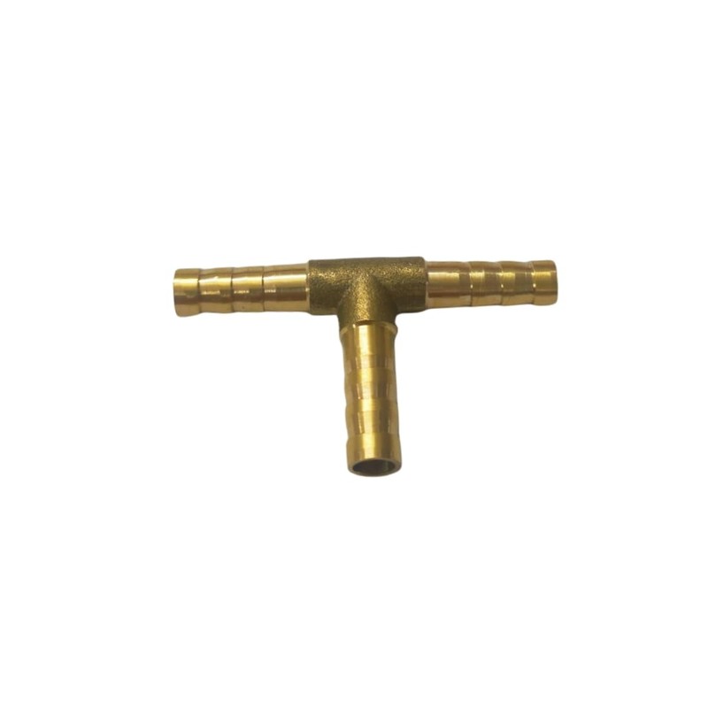 QLXHBOT 1/4" Hose Barb Fitting,Tee 3 way Brass Fitting Intersection/Split