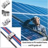 100 Pieces Photovoltaic Cable Clip Solar Panel Cable Clip Stainless