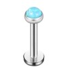 Ruifan 3mm Opal Jeweled Internally Threaded Stainless Steel Labret Monroe
