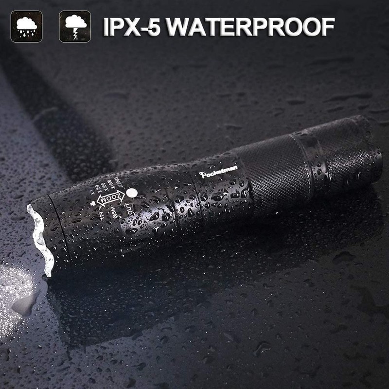 4 Pack Tactical Flashlights, 2000 Lumens LED Flashlight with Zoomable,Waterproof,