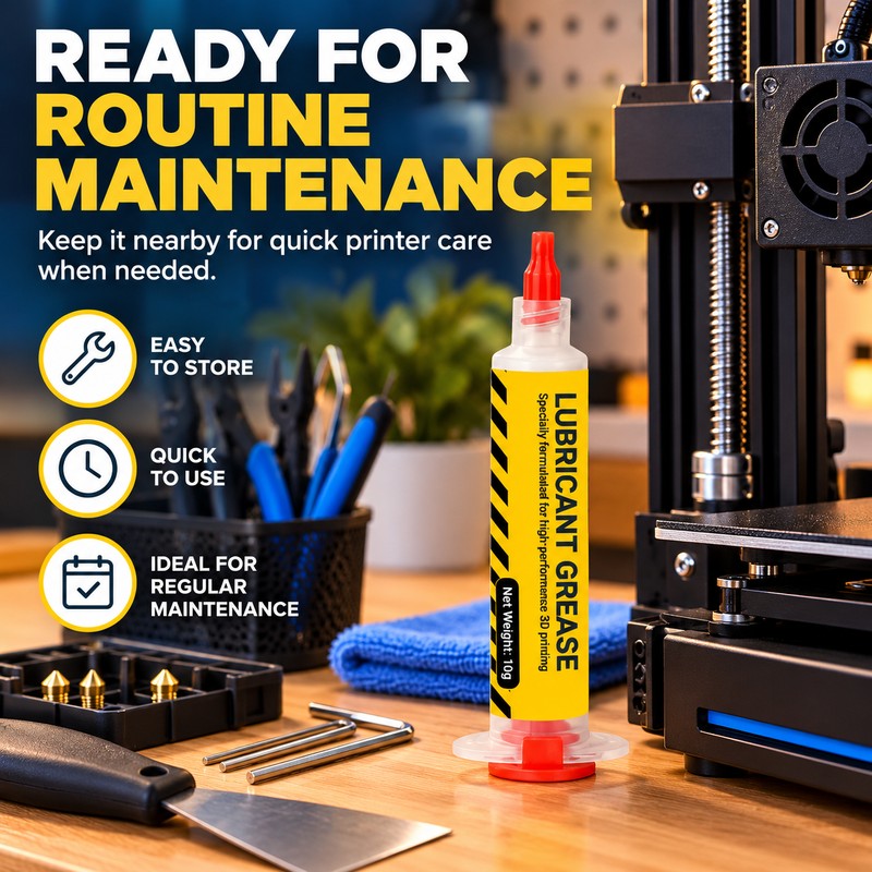 White Lubricant Grease for 3D Printer Maintenance – Rail &