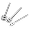 Fdit Leather Punch, 3pcs Steel Hole Punch Tool Set, 4mm