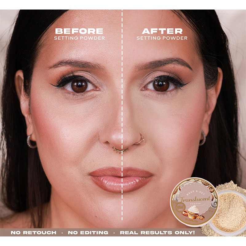 GLAMLITE TRANSLUCENT BAKE & SET POWDER, GLAMLITE