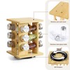 WelFurGeer Bamboo Spice Rack Organizer for Countertop, Revolving Spice Shelf