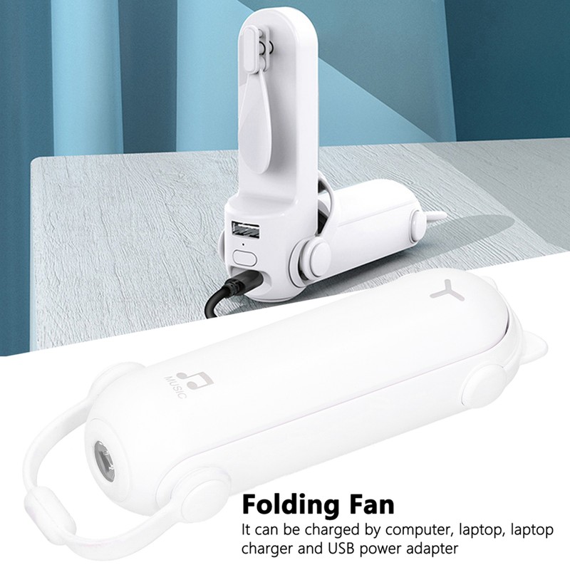 3 in 1 Electric Fan Mini Folding Rechargeable Fan with