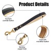 Short Dog Leash,Leather Dog Traffic Lead with 360° Rotation Buckle