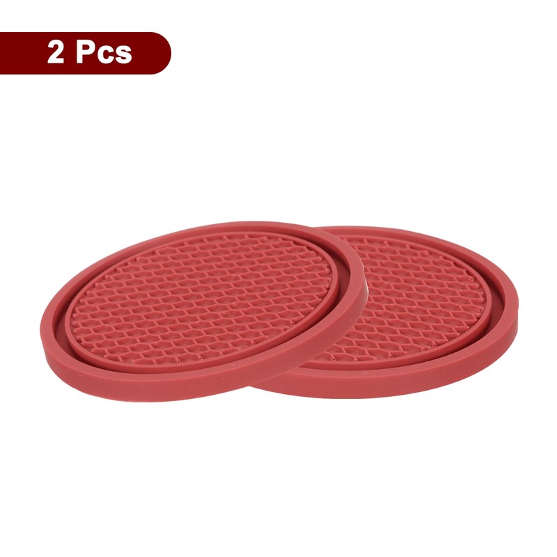 sourcing map 2pcs Car Cup Coasters Universal PVC Car Cup