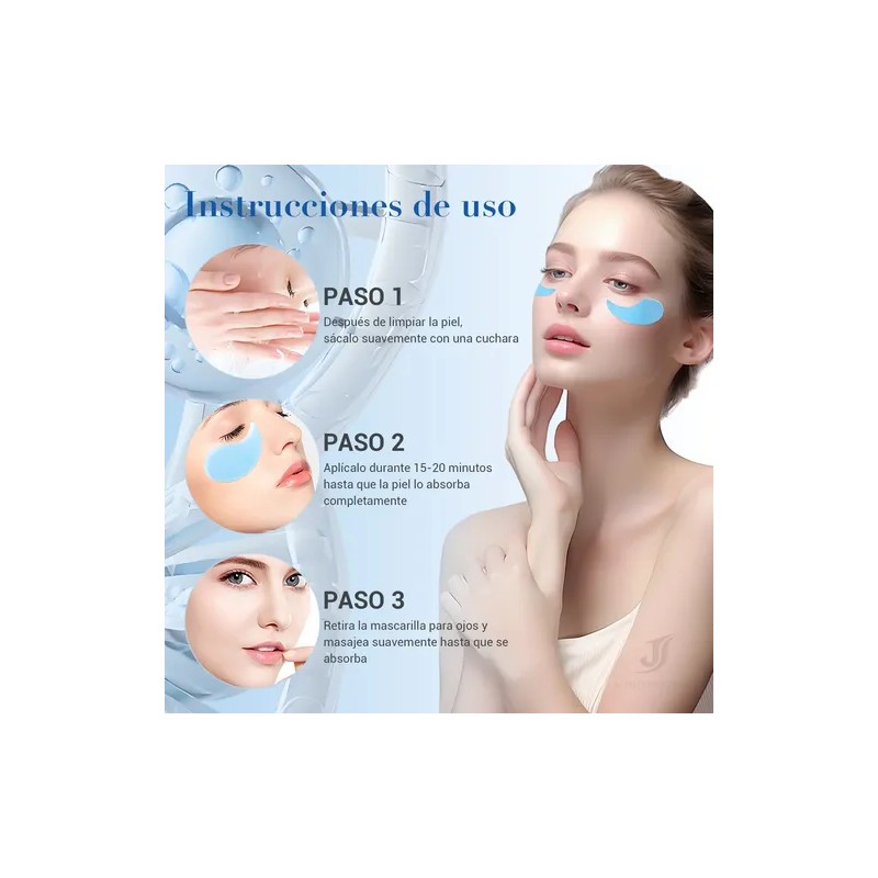 2pcs Parches Hydrogel Contorno Ojos Acido Hialuronico