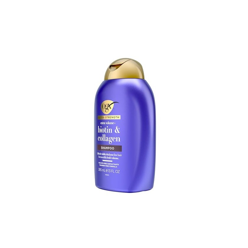 OGX, Shampoo Volumen y Fuerza Extra de Biotina y Colágeno,