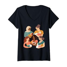 Womens Breastfeeding Lactation Consultant Birth Worker IBCLC Baby V-Neck T-Shirt