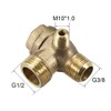 uxcell Air Compressor Check Valve, 3/8Gx1/2GxM10 Male Thread, 3 Way