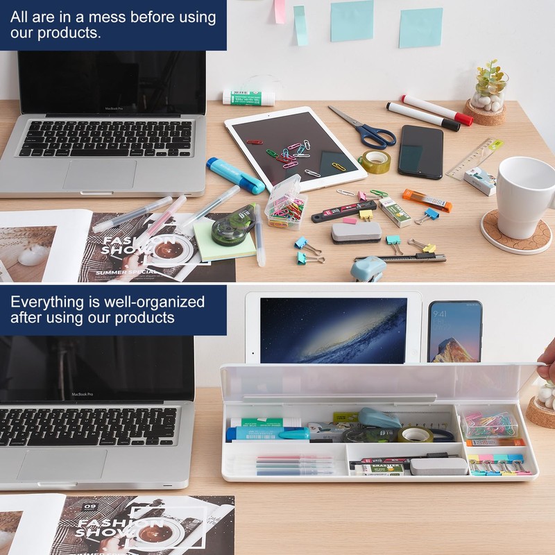 TSJ OFFICE Small Desktop Whiteboard -Glass Dry Erase Board Computer