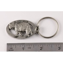 Black Bear Keychain, M033KC, 2 Inches, PNW, Animals, Nature, Gift, Metal, Shiny