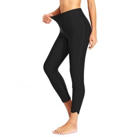 Holipick Swim Pants for Women High Waisted Swimming Leggings Swimsuit Pants UPF 50+ Rash Guard Pants Black