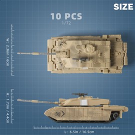 SEBUNAS Challenger 2 Militärpanzer im Maßstab 1/72, Schnellbaumodell, Hauptpanzer Challenger 2 der britischen Armee, Baumodell (10 Stück)