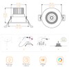 2Inch LED Recessed Ceiling Light, 3W Dimmable LED Downlight, Natural