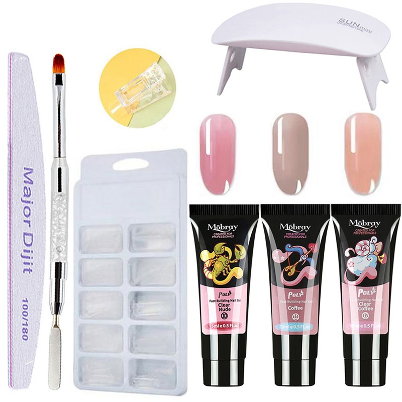 Nail Glue 3 Colors Quick-dry Manicure Tools UV Nail Lamp