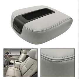 Vigoraze Leather Center Console Armrest Cover Gray Compatible with Chevy Silverado Avalanche Tahoe Compatible with GMC Sierra 2007 2008 2009 2010 2011 2012 2013 2014