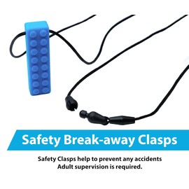 Tilcare Chew Chew Sensory Necklace – Best for Kids or Adults That Like Biting or Have Autism – Perfectly Textured Silicone Chewy Toys - Chewing Pendant for Boys (6-Pack)