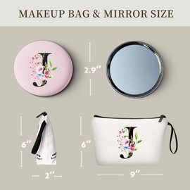 SEAMOON SEAMOON Birthday Gifts for Women Friendship,Womens Birthday Gifts, Makeup Bag Travel wth Mirror,Bridesmaid Proposal Gifts, Coolest Gifts for Women, Small Gifts for Women,Valentines Day Gifts,J
