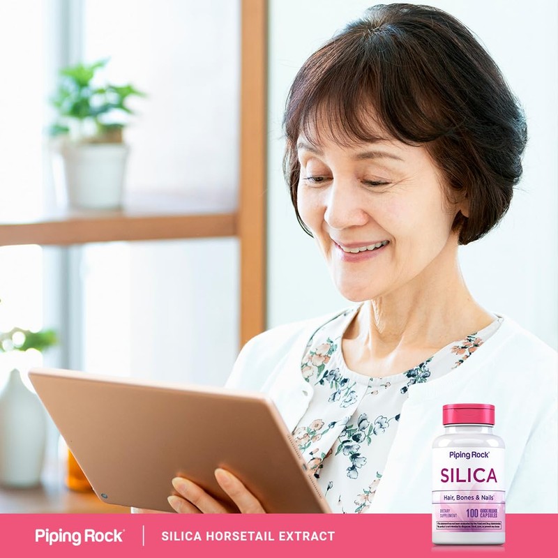 Piping Rock Silica Supplement 500mg | 100 Capsules | Horsetail