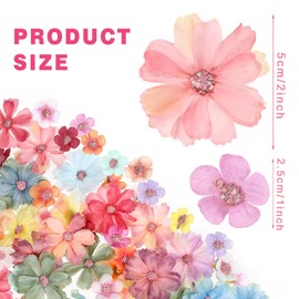 Auiremrti Pack of 150 Small Artificial Flowers for Crafts, Mini Artificial Flower Heads, Fabric Flowers, Small Silk Flower Heads for DIY Garlands, Home, Party Decoration