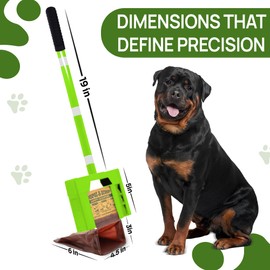 DISPOZ-A-SCOOP® The Amazing Dispoz-A-Scoop 24" Long Handle Dog Pooper Scooper with Bag Attachment, Pooper Scooper Large Dogs, This Heavy Duty ABS Dog Poop Scoop for Yard Comes with 5 Bags