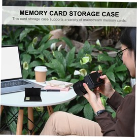 LABRIMP 2pcs Shockproof Memory Card Storage Case Black Durable Holder for Cards Organizes Photo Memory Aging Lining for Protection