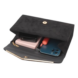 Meliyya Women's Velvet Clutch Bag Evening Bag Clutch Bag Wedding Bag Elegant Envelope Crossbody Shoulder Bag Small Shoulder Bag, 07723 Black