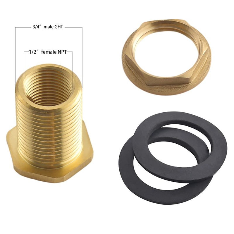 Carvedexquisitely 1/2" Female NPT and 3/4" Male GHT (Garden Hose