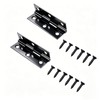 12 Packs 2.15 Inch Black Stainless Steel Butt Hinges, Small