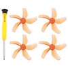 Briny River 4 Pcs Orange 5 Blade Drone Propeller with