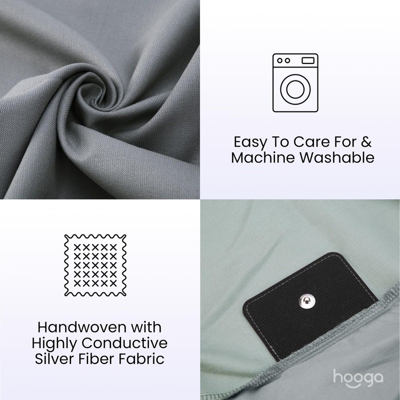 Hooga Grounding Pillow Case, Queen Size Earth Connected Pillowcase, Bedding.