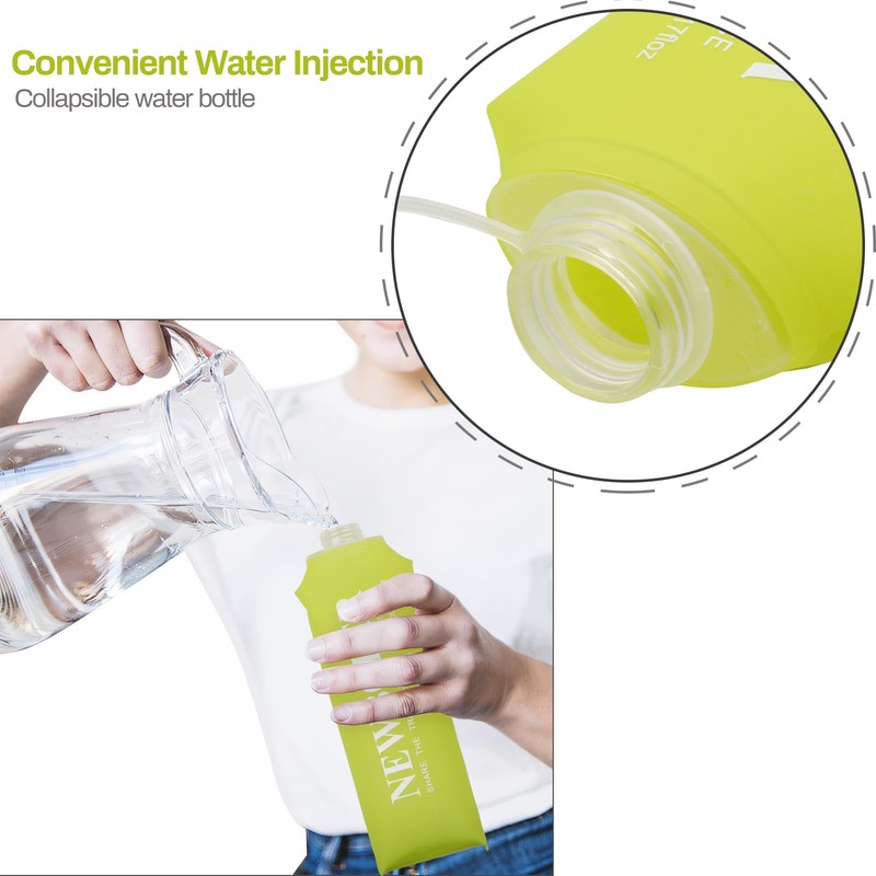 MULESID Soft Flask Running Bottles Collapsible Water Bottle Foldable for