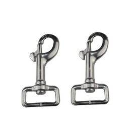 Single Ended Scuba Bolt Snap,Stainless Steel 316 Heavy Duty Single Ended Locking Swivel Snap Hook (Size:81MM, 2)