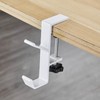 Portable No-Drill Multi-Purpose Desk Bag Hook No-Drill Black/One Size 10ea