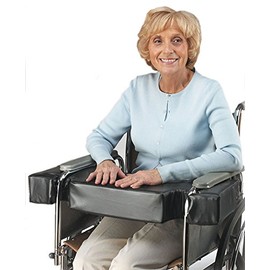 Skil-Care 4” Thick, Laptop w/o Cutouts - Black, 16”-18”W Full Arm Wheelchairs - Additional Comfort for Wheelchair or Geri-Chair Patients, Wheelchair Cushions and Accessories, 307020