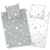 Aminata kids Bed Linen 135 x 200 cm Stars Grey