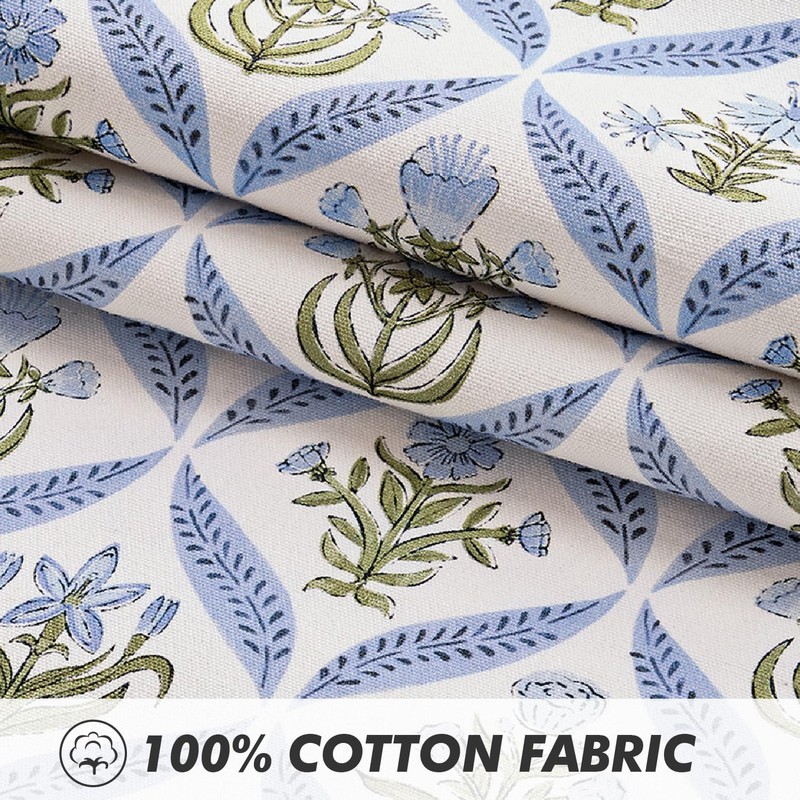MIULEE Floral Cotton Throw Pillow Covers 18x18 Set of 2,