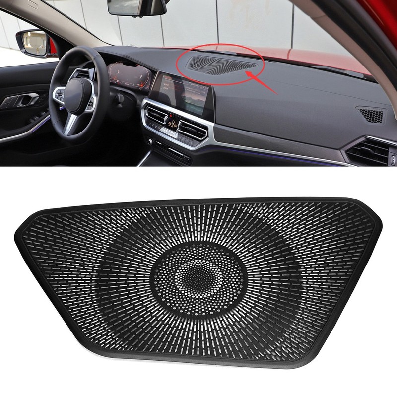 Aluminum Alloy Black Console Dashboard Speaker Cover Trim Fits for