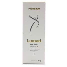 Lumed Base Fluida de Maquillaje, Aclarante y Despigmentante, Protector Solar SPF 50, caja con tubo de 40 gr (Tono Oscuro)
