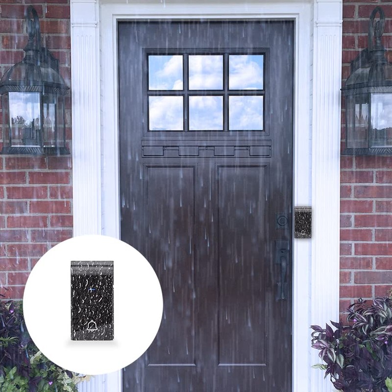 Wireless Digital Doorbell Black and White AC (1 to 2)