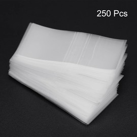 PATIKIL 250pcs 69x35mm Perforated Shrink Bands PVC Heat Shrink Wrap Bands Compatible Cap Diameter 39-42mm for Jar Cans, Clear
