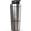 Stainless Steel Protein Shaker Bottle with Storage - Metal Protein
