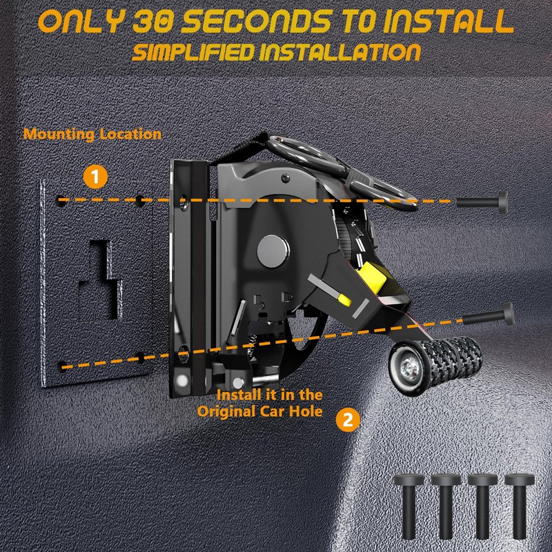 2PCS Retractable Ratchet Straps,Compatible with 2015-2025 Ford F150 Auto Retract