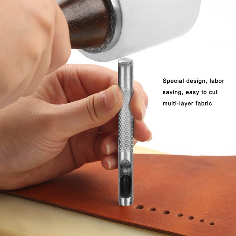 12PCS Leather Crafts Hole Puncher Hollow Round Punch Tool 3/4/5/6/7/8/9/10/11/12/14/16mm
