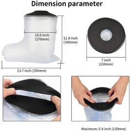 HKF HO KI HO Adult Waterproof Foot Cast Cover for Shower,Cast Protector Foot to Keep Bandages & Plasters Dry(Foot)