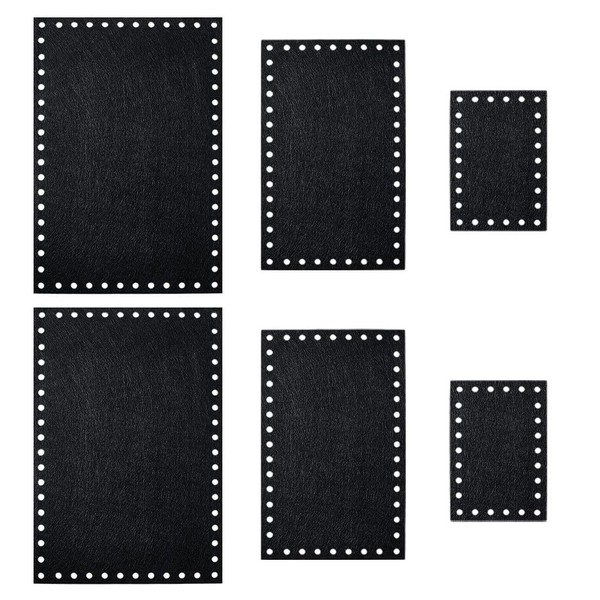PH PandaHall 6pcs Black Felt Bag Bottom for Crochet, 3
