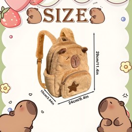 YcsRnn Cute Backpack Capybara Backpack Capybara Bag Capybara School Bag Capybara Cute School Bag Capybara Cartoon Stylish Schoolbag for Boys Girls Kids